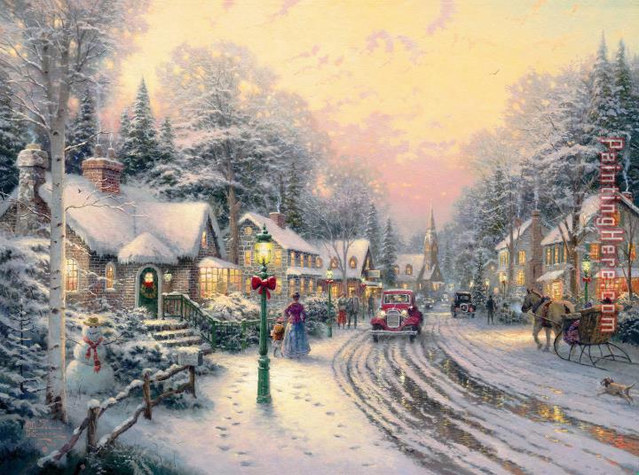 Thomas Kinkade Village Christmas